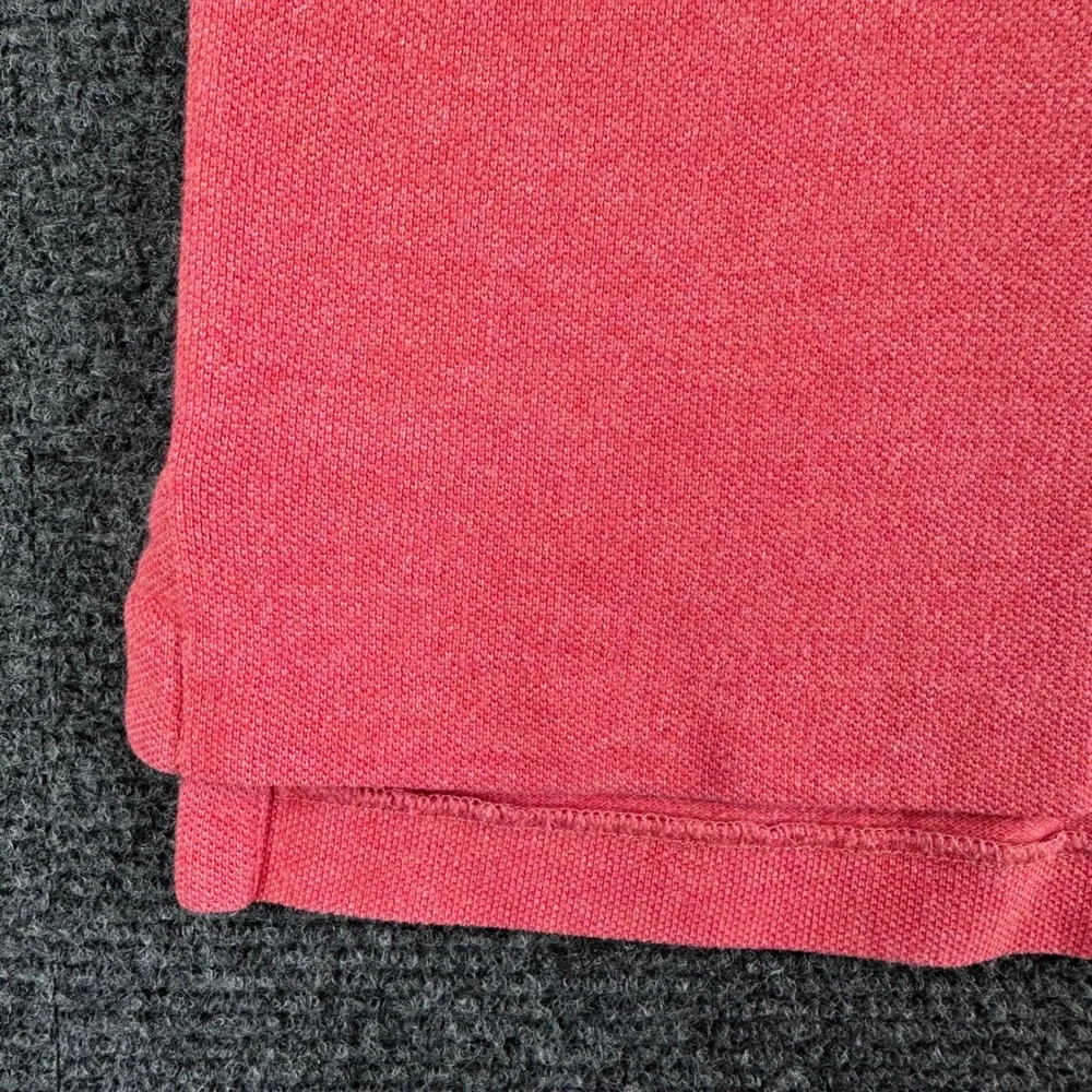 Polo Ralph Lauren Polo Shirt Mens LG Large‎ Pink Long Sleeve Classic Fit Pique